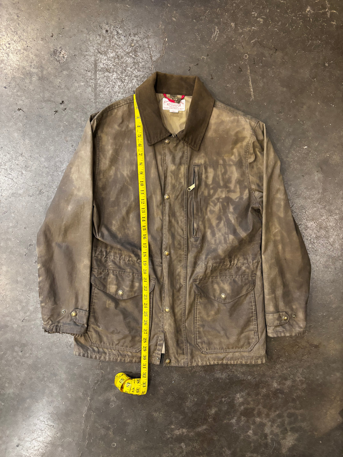 Vintage FILSON Tin Cloth Mile Marker Coat Sz. M